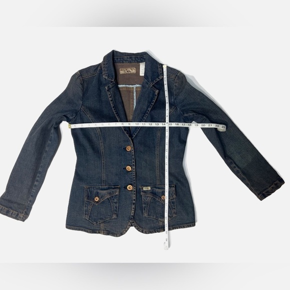 Levi Strauss Signature Y2K Vintage Grunge Blue Jean Jacket Womens size M - Picture 7 of 11